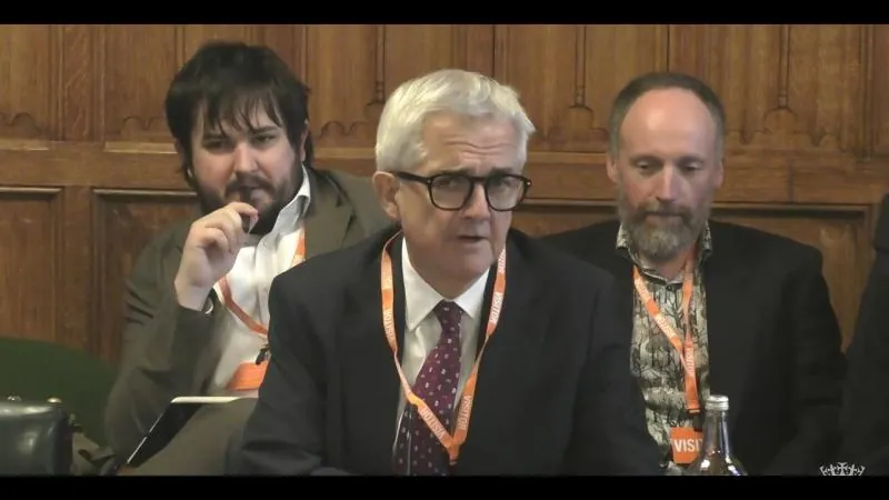 Chris Huhne giving evidence to the House of Commons Environmental Audit Committee, December 2025